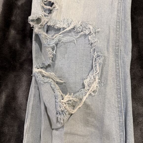 Wild Fable Women's Size 10 Jeans Distressed Light Blue Denim High Rise Straight - Picture 5 of 16